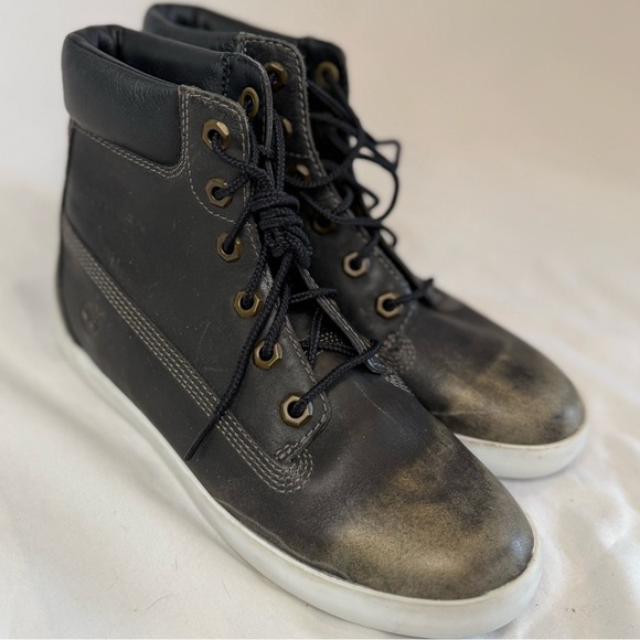 Timberland A135B Glastenbury DISTRESSED Brown/Black Leather Boots SZ 6 NWOB - Picture 1 of 10